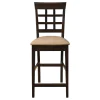 CoasterEveryday 100209 Gabriel - Lattice Back Counter Chair (Set of 2) - Cappuccino