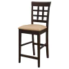 CoasterEveryday 100209 Gabriel - Lattice Back Counter Chair (Set of 2) - Cappuccino
