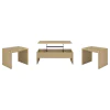 Coaster Fine Furniture 706348-S3 Canoga - 3 Piece Lift Top Cocktail Coffee Table Set - Light Oak
