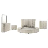 Coaster Fine Furniture 360111Q-S5 Sonya - 5 Piece Upholstered Queen Bedroom Set - Ivory