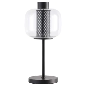 Coaster Fine Furniture 920211 Ingrid - Glass Shade Bedside Table Lamp - Black