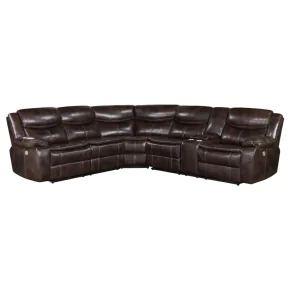 Coaster Fine Furniture 610190RLCP Sycamore - RAF Power Loveseat - Brown