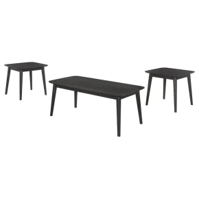 Coaster Fine Furniture 708490 Radley - 3 Piece Rectangular Coffee Table Set - Black