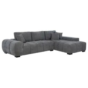 Coaster Fine Furniture 509965B1 Octavia - LAF Sofa With Pillow, Box 1 of 2 - Charcoal Gray
