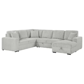 Coaster Fine Furniture 501208B1 Devonshire - Left Sofa With 2 Pieces Pillow, Box 1 of 3 - Gray
