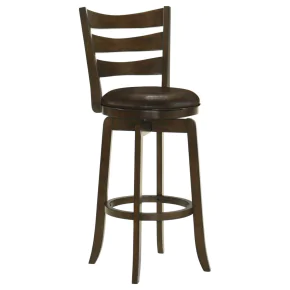 Coaster Fine Furniture 181369 Murphy - Wood Pub Height Swivel Bar Chair - Dark Brown