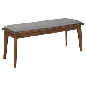 CoasterEveryday 108083 Alfredo - Upholstered Dining Bench - Gray And Natural Walnut