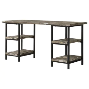 CoasterEveryday 801551 Kemper - 4-Shelf Writing Desk - Weathered Brown