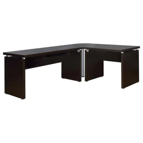 Coaster Fine Furniture 800891L Skylar - L-Shaped Office Computer Desk - Cappuccino