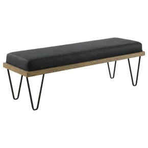 CoasterEssence 501837 Chad - Denim Upholstered Accent Bench - Dark Blue