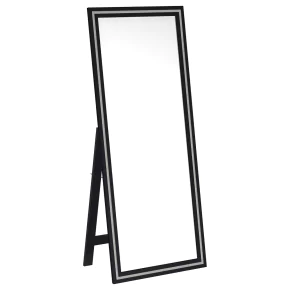 Coaster Fine Furniture 960962 Windrose - Tempered LED Standing Mirror - Black