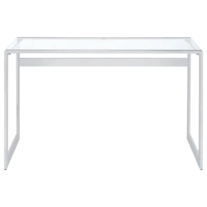 CoasterEssence 800746 Hartford - Glass Top Writing Desk - Chrome