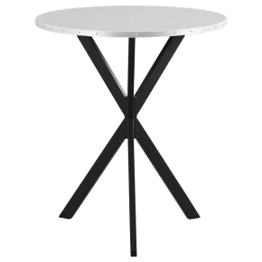 CoasterEssence 182861 Kenzo - Round Galvanized Steel Bistro Bar Table - Silver