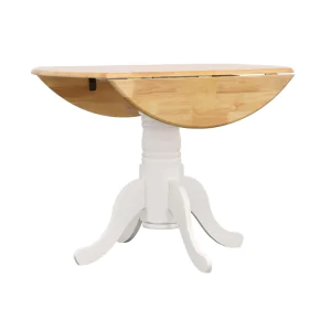 CoasterEveryday 4241 Allison - Round Drop Leaf Extension Dining Table - White