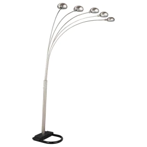 CoasterEssence 1243 Kayd - Arc 5-Light Dome Shade Metal Floor Lamp - Chrome