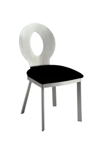 Furniture of America CM3727SC-2PK Valo - Side Chair (Set of 2) - Silver / Black