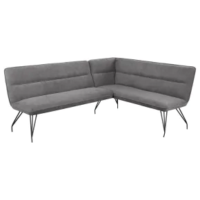 Coaster Fine Furniture 108486 Dodson - Fabric Upholstered L-Shaped Nook Dining Bench - Gray