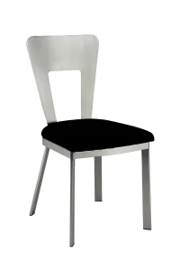 Furniture of America CM3728SC-2PK Nova - Side Chair (Set of 2) - Silver / Black
